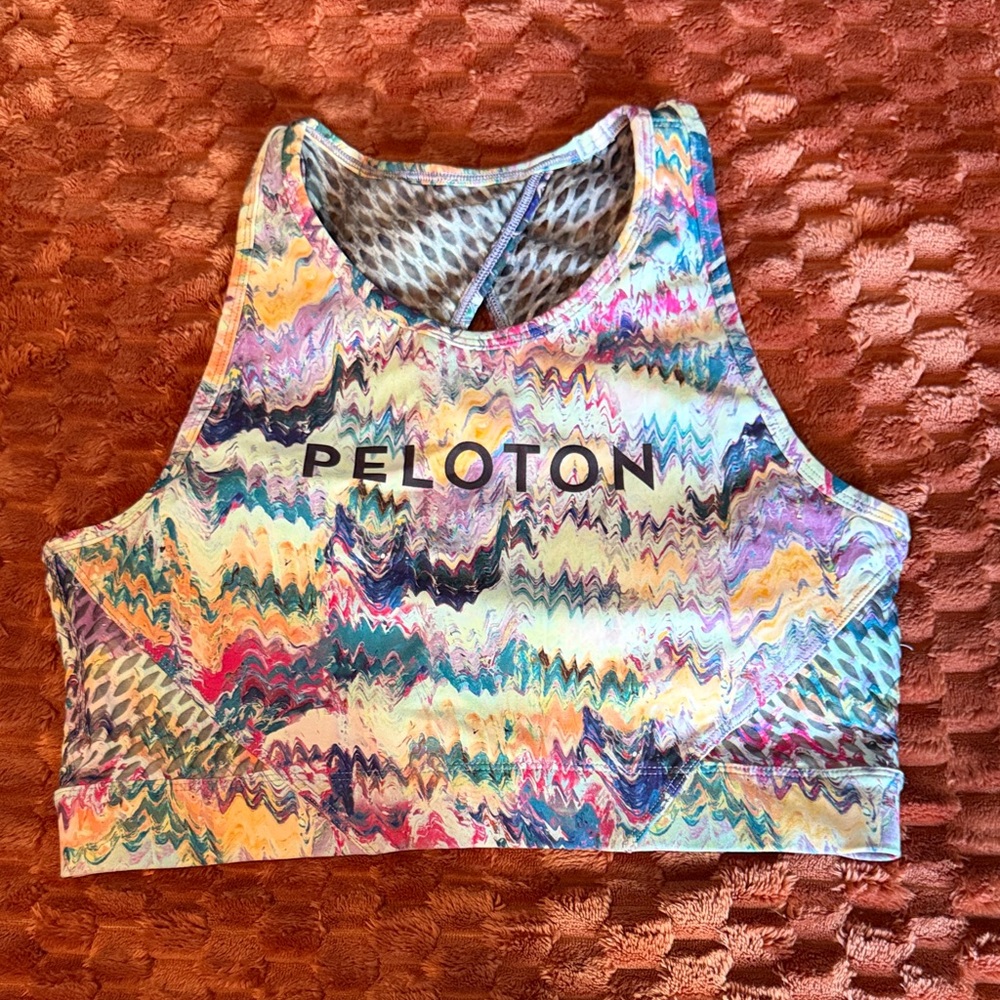 Peloton Colorful Zigzag Crop Top